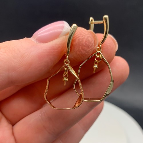 Швензы, латунь, с палочкой для вклейки, цвет золото, размер 12х10 мм, рамочка 25х17 мм