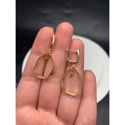 Швензы, латунь, с палочкой для вклейки, цвет золото, размер 12х10 мм, рамочка 25х17 мм