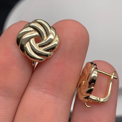 Швензы, латунь, цвет золото, размер 15х13 мм