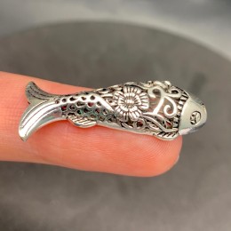 Разделитель "Рыба", из тайского серебра, размер 36х12х7 мм