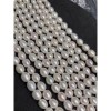 Каменные бусины, Жемчуг, белый, рис, 8-9 мм, длина нити 38 см