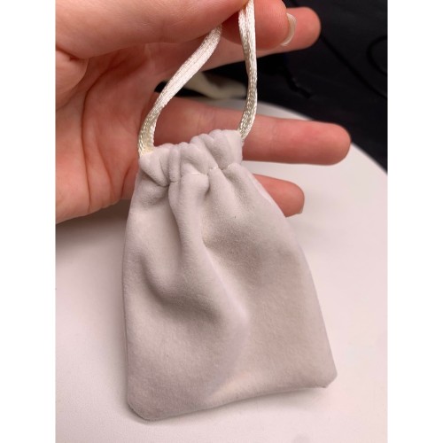 Мешочек, люкс, бархат, размер 9 х 7 см, светло-бежевый