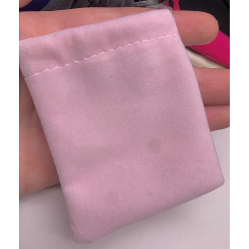 Мешочек, люкс, бархат, размер 9 х 7 см, розовый