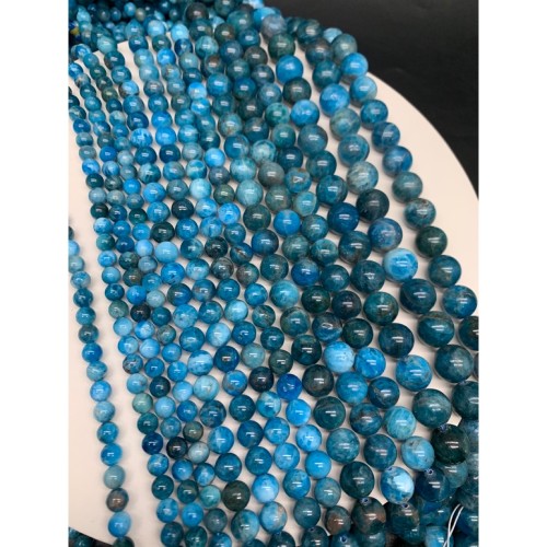 Каменные бусины, Апатит, шарик гладкий, 11,5-12 мм, длина нити 38 см