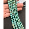 Каменные бусины, Бирюза стабилизированная, перуанская, люкс, шарик гладкий 6-6,5 мм, нить 38 см
