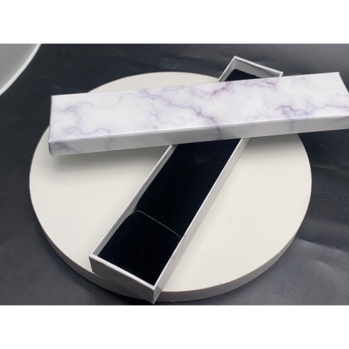 Подарочная коробочка, с ложементом, картонная, мраморная, размер 210х40х25 мм