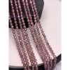 Каменные бусины, Цирконий кубический, (т.н. Циркон), люкс, серо-розовый кристалл, шарик огранка, 4 мм, длина нити 38 см