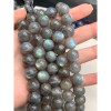 Каменные бусины, Лабрадор, 3А, шарик гладкий, 14 мм, длина нити 38 см