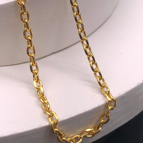 Цепь № 2, цвет золото, размер звена 2х4 мм, цена за 1 метр