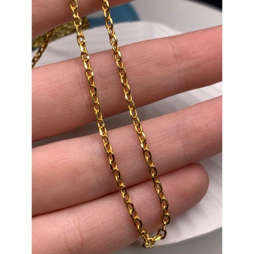 Цепь № 2, цвет золото, размер звена 2х4 мм, цена за 1 метр