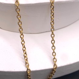 Цепь № 3, цвет золото, размер звена 2х2,5 мм, цена за 1 метр