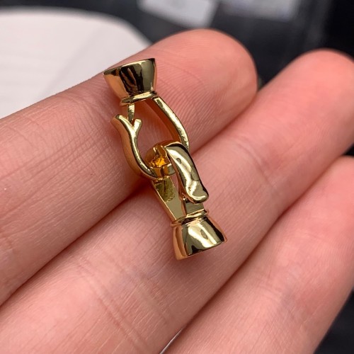 Застёжка, замочек, цвет золото, 25х8 мм