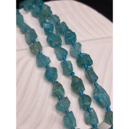 Каменные бусины, Апатит, не обработанный, столбики, 9х7 мм, длина нити 38 см