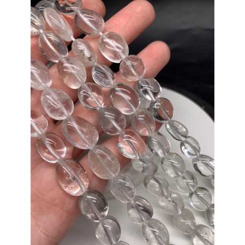 Каменные бусины, Горный хрусталь, фриформы, 14-18 мм, длина нити 40 см