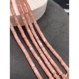 Каменные бусины, Солнечный камень, олигоклаз, шайба, 4х2 мм, длина нити 38 см