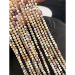 Каменные бусины, Опал Морадо, шарик огранка, 3 мм, длина нити 38 см