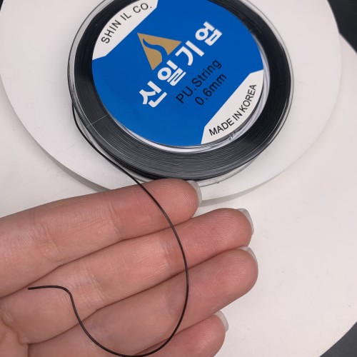 Леска-резинка, Люкс, черная, толщина 0,8 мм, цена за 1 катушку