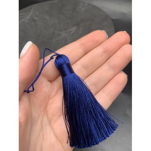 Кисточка, люкс, цвет синий, 80 мм, цена за штуку