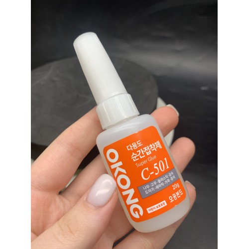 Клей, моментальный, С-501, Корея, для творчества, анаэробный, вес 20 гр.