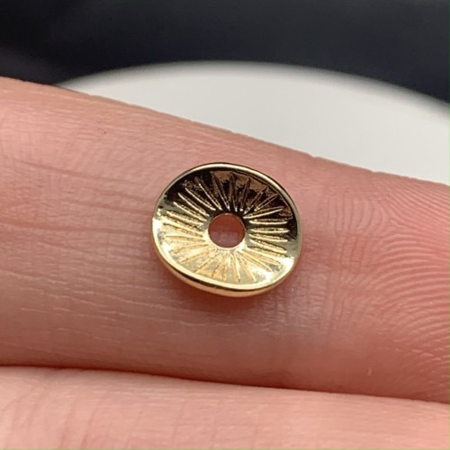 Шапочка для бусин, разделитель, латунь, цвет золото, размер 9х8 мм