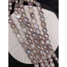 Каменные бусины, Жемчуг, розовый, фриформы, 9-10 мм, длина нити 34 см