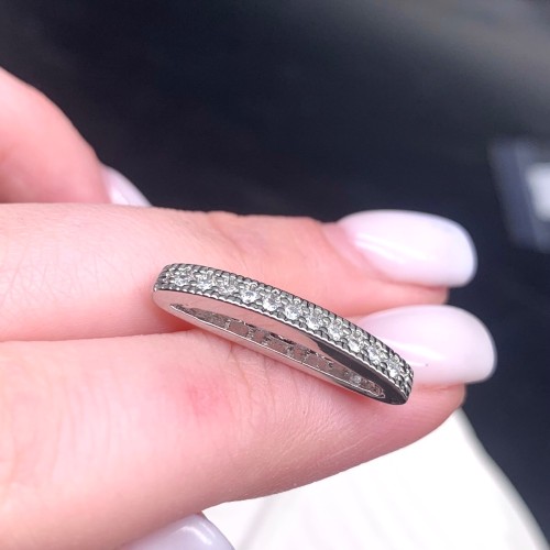 Коннектор, разделитель, на пять рядов, вставка фианиты, родий/латунь, цвет серебро, размер 24х4 мм, цена за 1 шт.