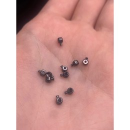 Кримпы OneTouch, 2х4 мм, латунь, цвет черный, цена за шт