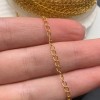 Цепь, №202, модель SS 925, с позолотой, размер звена 3,5х2,5 мм, цена за 0,5 метра