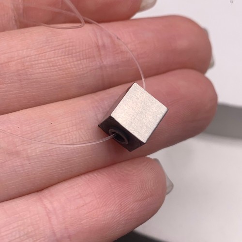 Бусина, разделитель, Куб, нержавеющая сталь, размер 8 мм