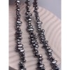 Каменные бусины, Гематит синтетический, фриформы, цвет серебро, размер 4х6 мм, длина нити 40 см