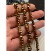 Каменные бусины, Гематит синтетический, фриформы, цвет золото, размер 5х8 мм, длина нити 40 см