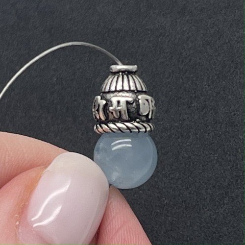 Шапочка, концевик, тайское серебро, размер 10,5х10 мм, цена за 1 шт.