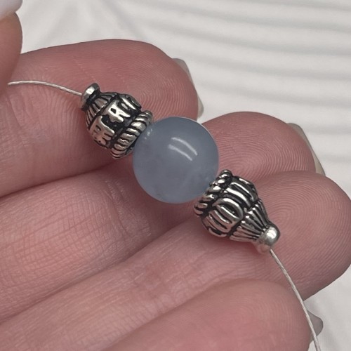 Шапочка, концевик, тайское серебро, размер 6,5х5,5 мм, цена за 1 шт.