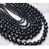 Каменные бусины, Агат, чёрный, шарик огранка, 10 мм, длина нити 38 см