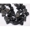 Каменные бусины, Обсидиан, не обработанный, фриформы, 20-28 мм, длина нити 16 см, 7-8 шт