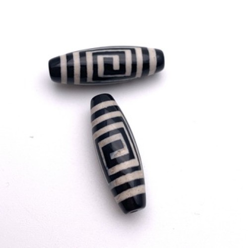 Бусина Дзи "540" из агата, Лабиринт, размер 30х10 мм, цена за 1 шт