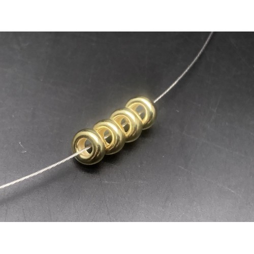 Разделитель, бублик, серебро 925, с позолотой, размер 6 мм