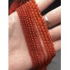 Каменные бусины, Сердолик (Карнеол), шарик огранка, 2 мм, длина нити 38 см