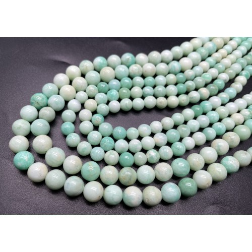 Каменные бусины, Хризопраз, экстра качество, люкс, шарик гладкий, 10 мм, длина нити 38 см