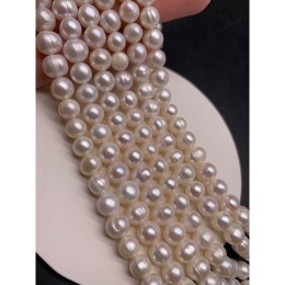 Каменные бусины, Жемчуг, шарик гладкий, 8 мм, длина нити 35-36 см