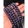 Каменные бусины, Жемчуг, черный, шарик гладкий, 8-9 мм, длина нити 38 см