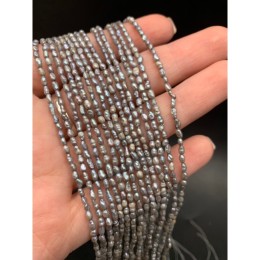 Каменные бусины, Жемчуг, рис, 2 мм, длина нити 38-39 см