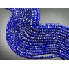 Каменные бусины, Лазурит, огранка, рондель 4х3 мм, длина нити 38 см