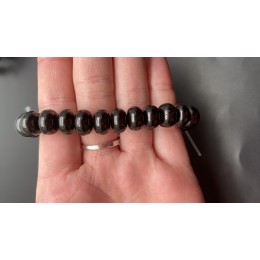 Каменные бусины, Гагат, (Грузия), Пончик, 10х6,5 мм, 26 бусин