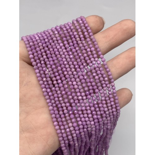 Каменные бусины, Фосфосидерит, шарик, ювелирная огранка, 3 мм, длина нити 38 см