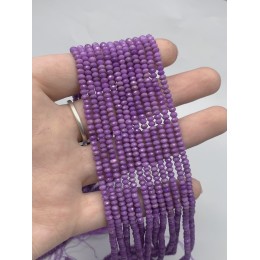 Каменные бусины, Фосфосидерит, рондель, ювелирная огранка, 3х2 мм, длина нити 38 см