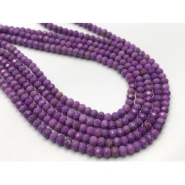 Каменные бусины, Фосфосидерит, рондель, ювелирная огранка, 4х2,5 мм, длина нити 38 см