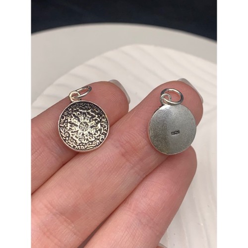 Подвеска, "Гонг", тайское серебро, размер 14 мм, цена за 1 шт.