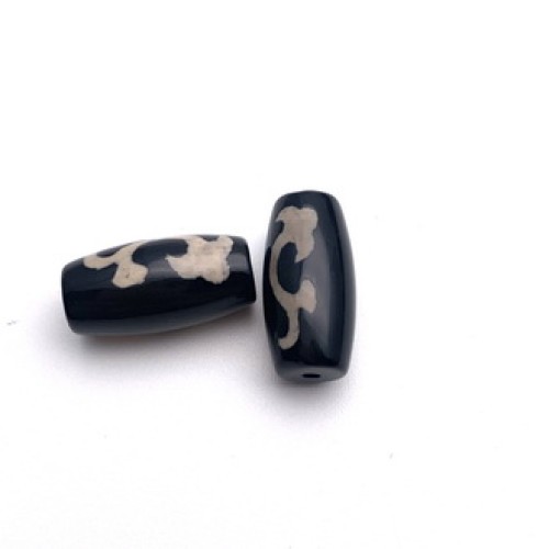 Бусина Дзи "194" из агата, Зелёная тара, размер 18х10 мм, цена за 1 шт