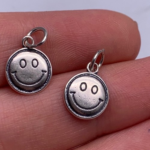 Подвеска, "Смайл" (Улыбка), тайское серебро, размер 10,5х1,5 мм, цена за 1 шт.